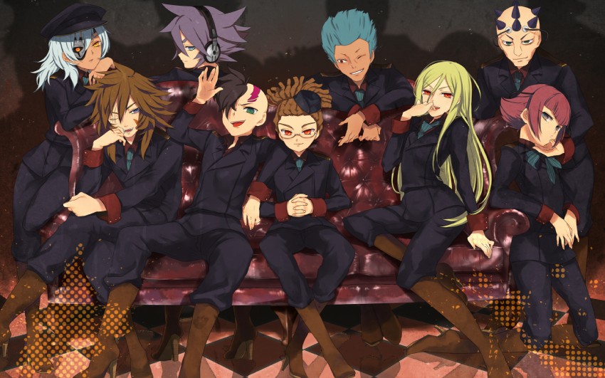 afuro terumi, kidou yuuto, fudou akio, sakuma jirou, genda koujirou, and 3 more (inazuma eleven) drawn by kippu