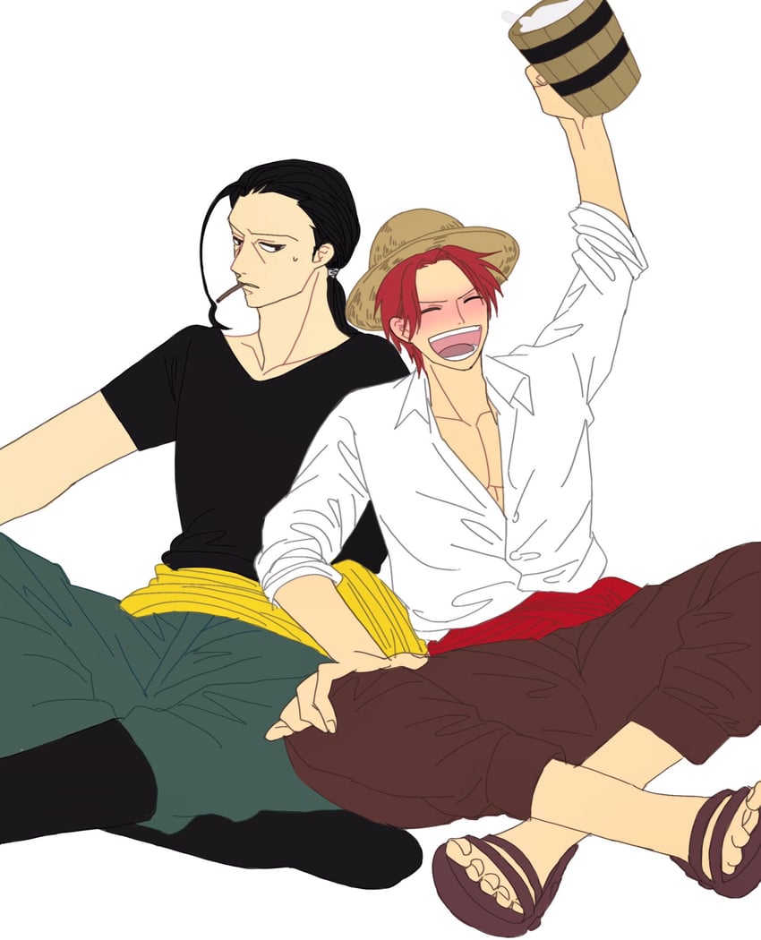 shanks and benn beckman (one piece) drawn by may_snmk