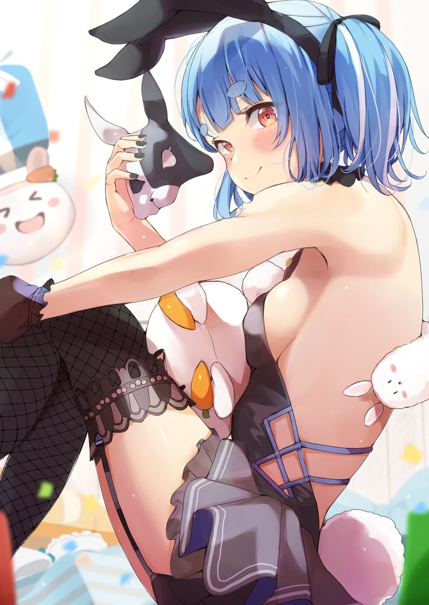 usada pekora, don-chan, and pekomon (hololive) drawn by nira_(vira)