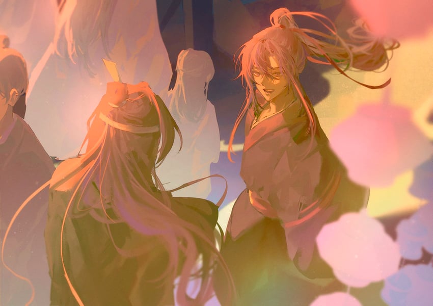 wei wuxian and lan wangji (modao zushi) drawn by tama_(y_ung_1)