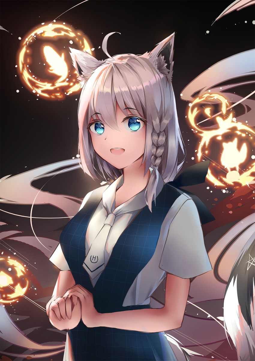 shirakami fubuki and oruyanke (hololive) drawn by ye_ming_(328648)