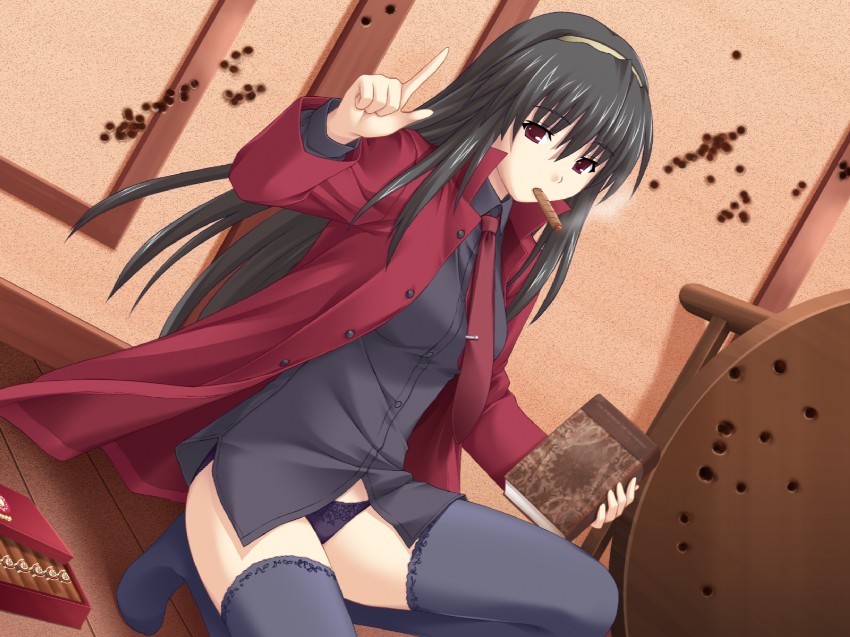 akishima kanako (fossette ~cafe au le ciel bleu~) drawn by nekonyan