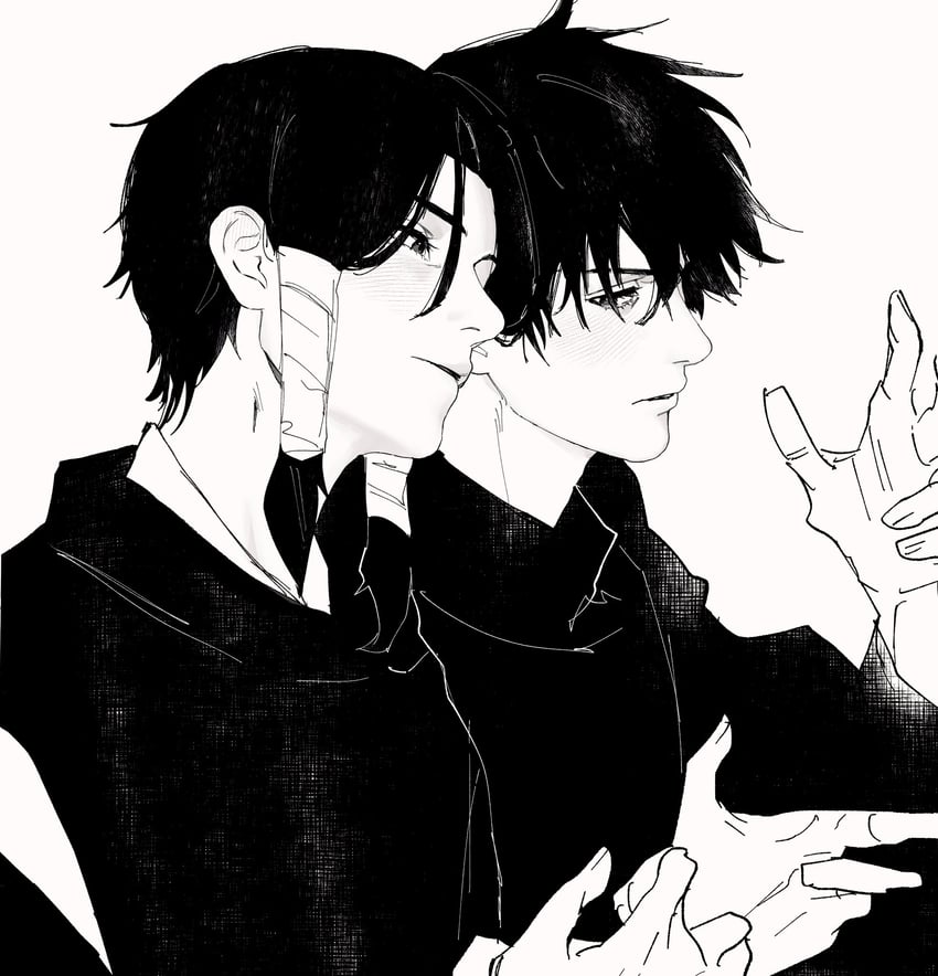 fushiguro megumi and kamo noritoshi (jujutsu kaisen) drawn by ashitakara