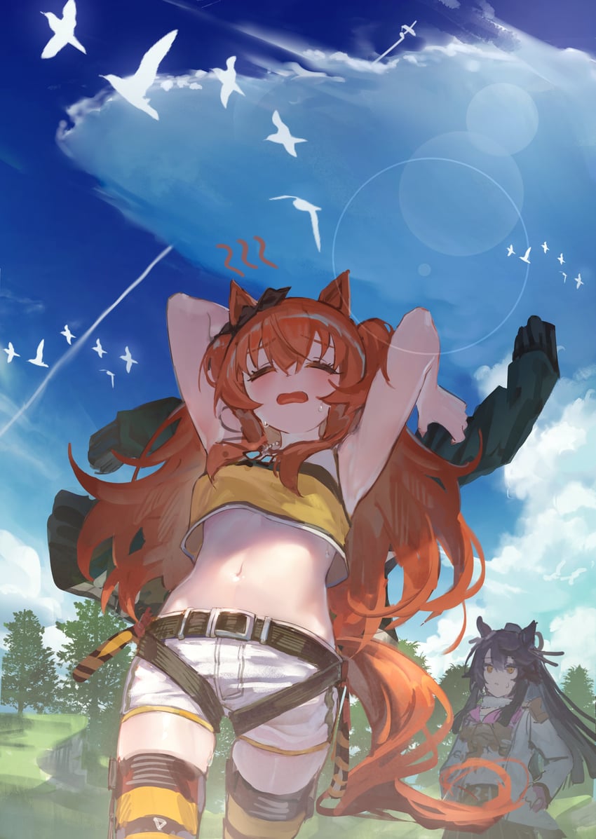 mayano top gun and narita brian (umamusume) drawn by yu_hydra
