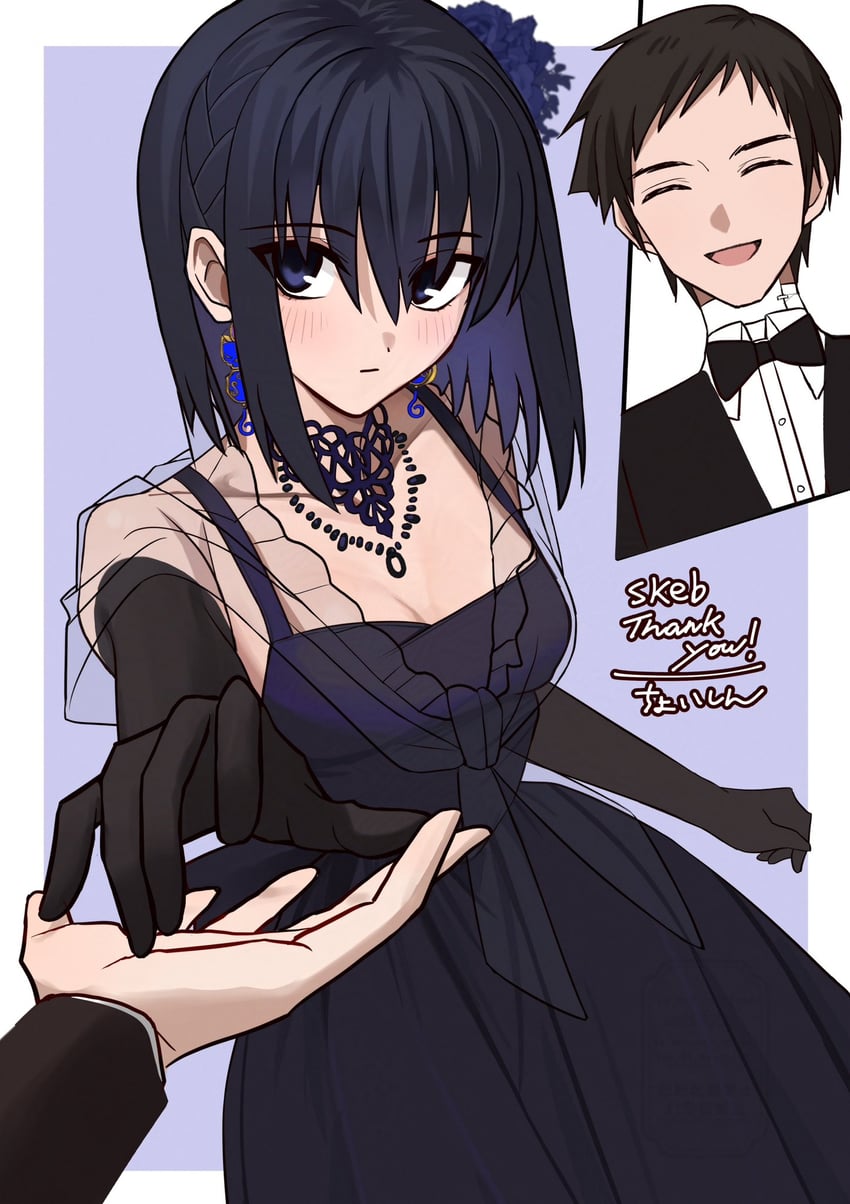 kuonji alice and shizuki soujuurou (mahou tsukai no yoru) drawn by shintyoi2