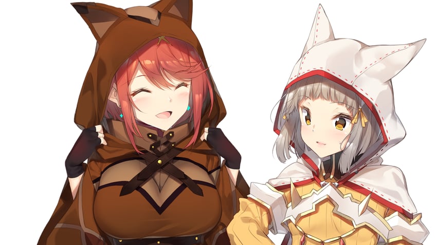 pyra and nia (xenoblade chronicles and 1 more) drawn by yappen