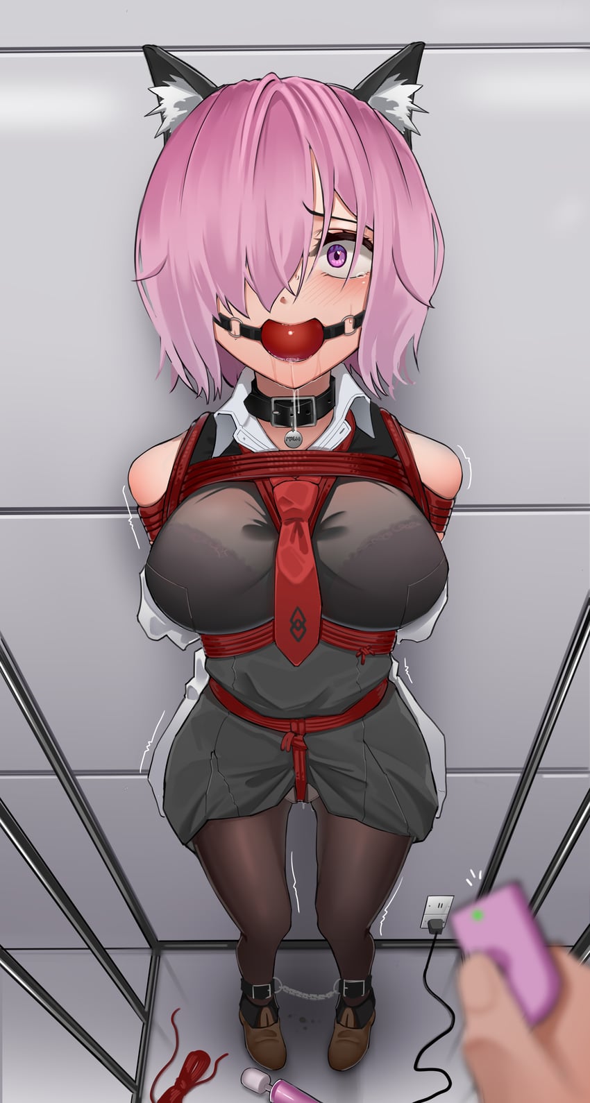 mash kyrielight (fate and 1 more) drawn by harris_hero
