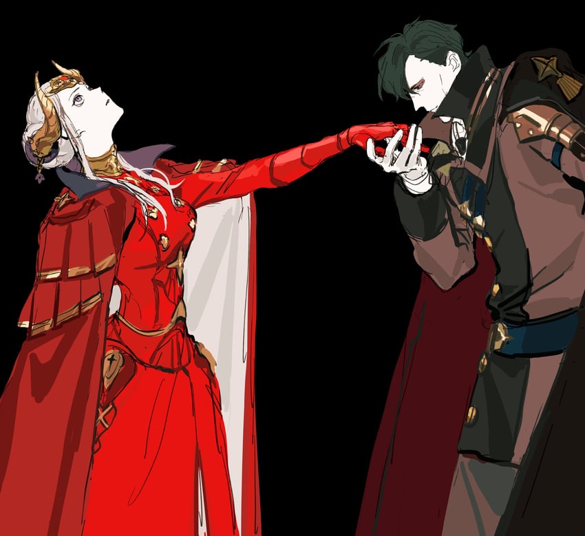 edelgard von hresvelg and hubert von vestra (fire emblem and 1 more) drawn by mimulishizi