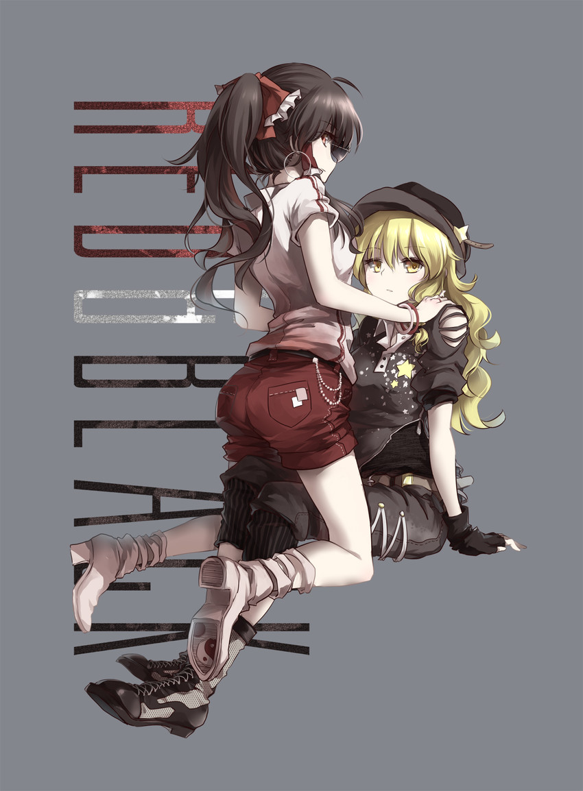 hakurei reimu and kirisame marisa (touhou) drawn by dena.ei