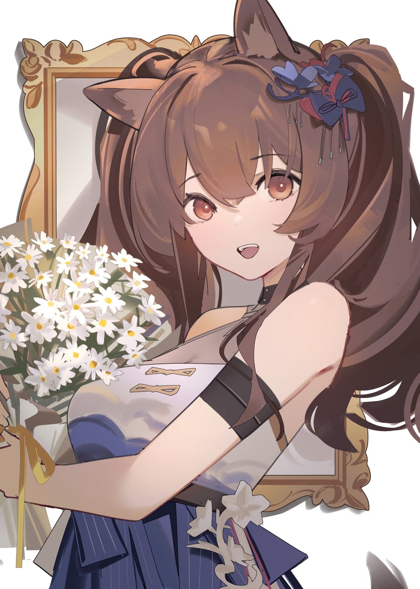 angelina (arknights and 1 more) drawn by chichi_guai