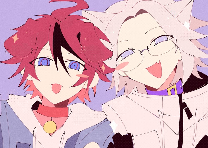 aotsuki eito and sumino takumi (the hundred line -last defense academy-) drawn by takueitaku