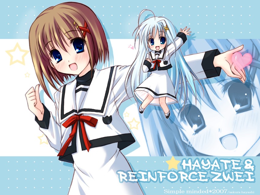 yagami hayate and reinforce zwei (lyrical nanoha and 1 more) drawn by hayashi_sakura