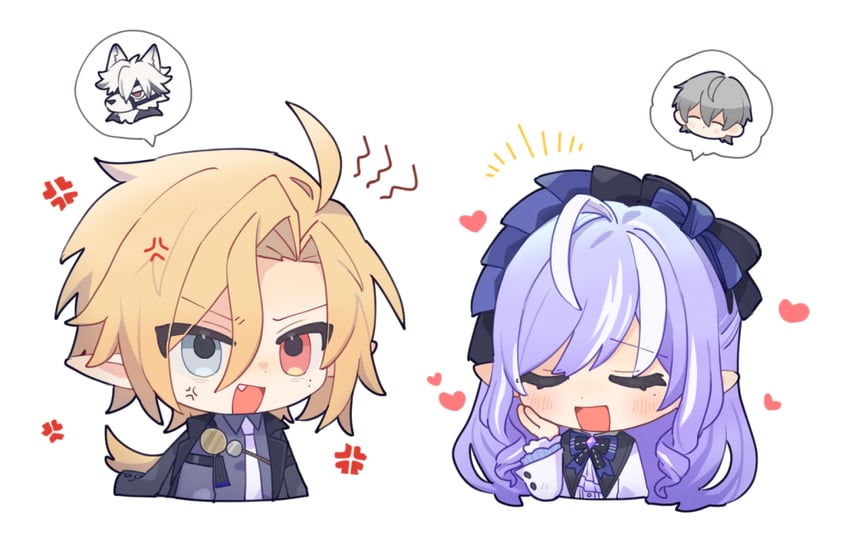 wise, vivian banshee, von lycaon, and hugo vlad (zenless zone zero) drawn by mmmk_str