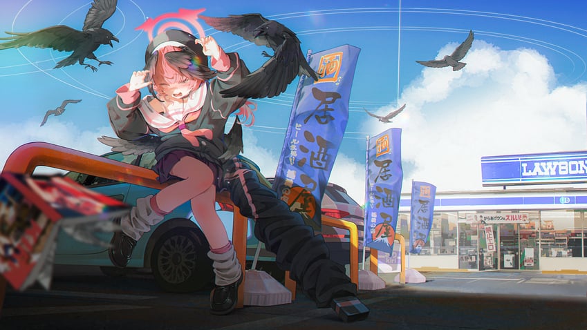 koharu (blue archive and 1 more) drawn by sa_si_qierde