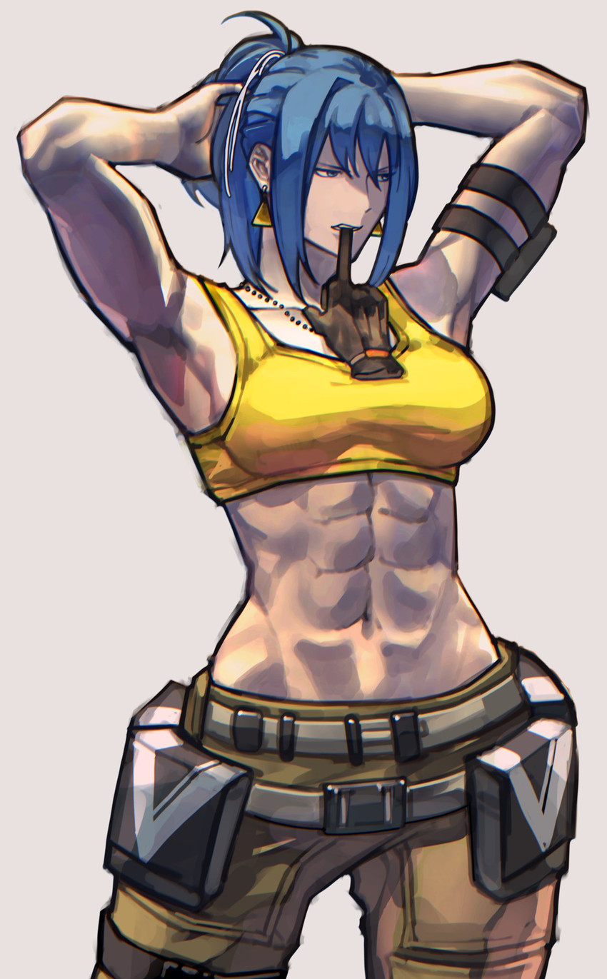 leona heidern (the king of fighters and 2 more) drawn by syachiiro