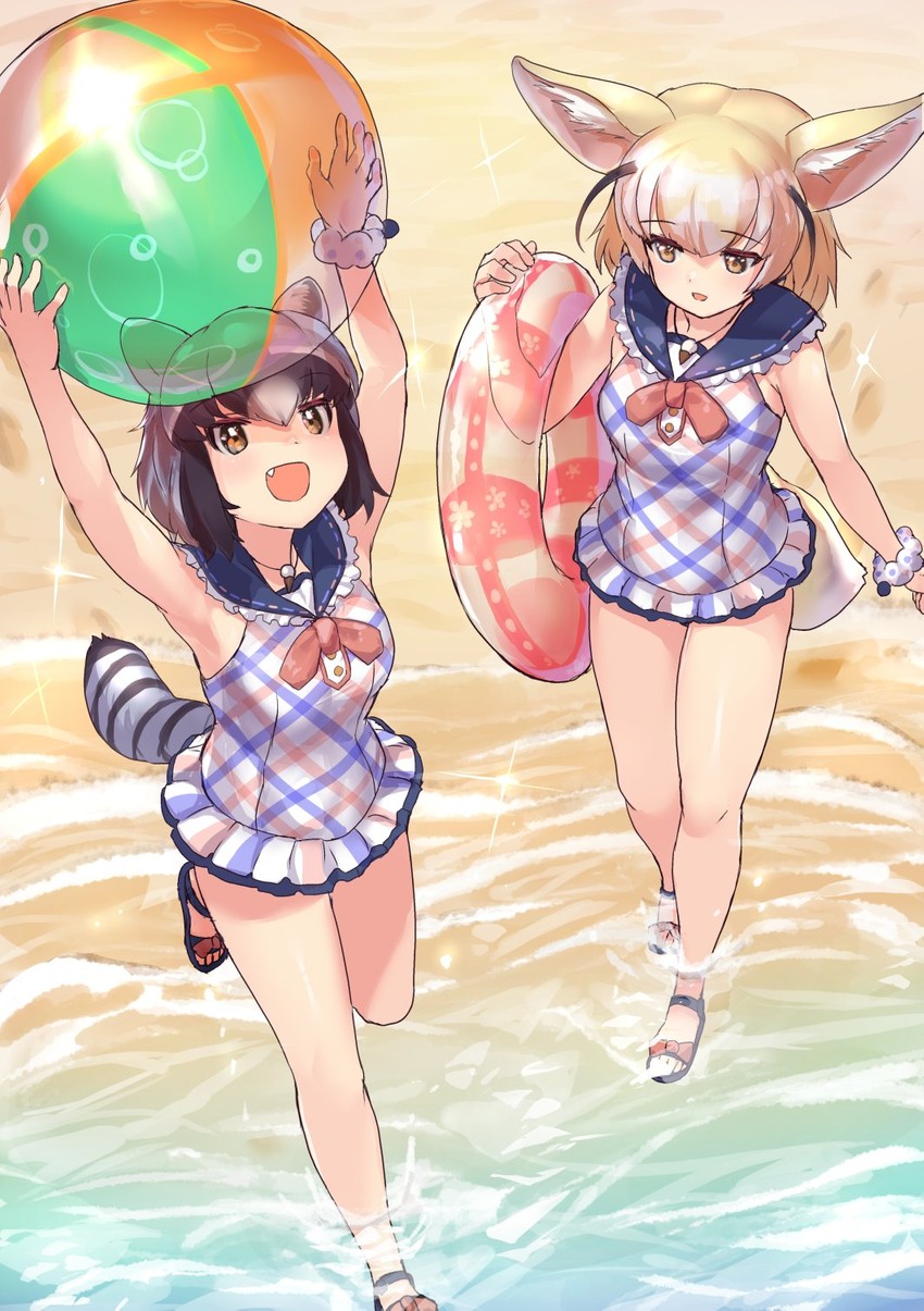common raccoon and fennec (kemono friends and 1 more) drawn by tadano_magu