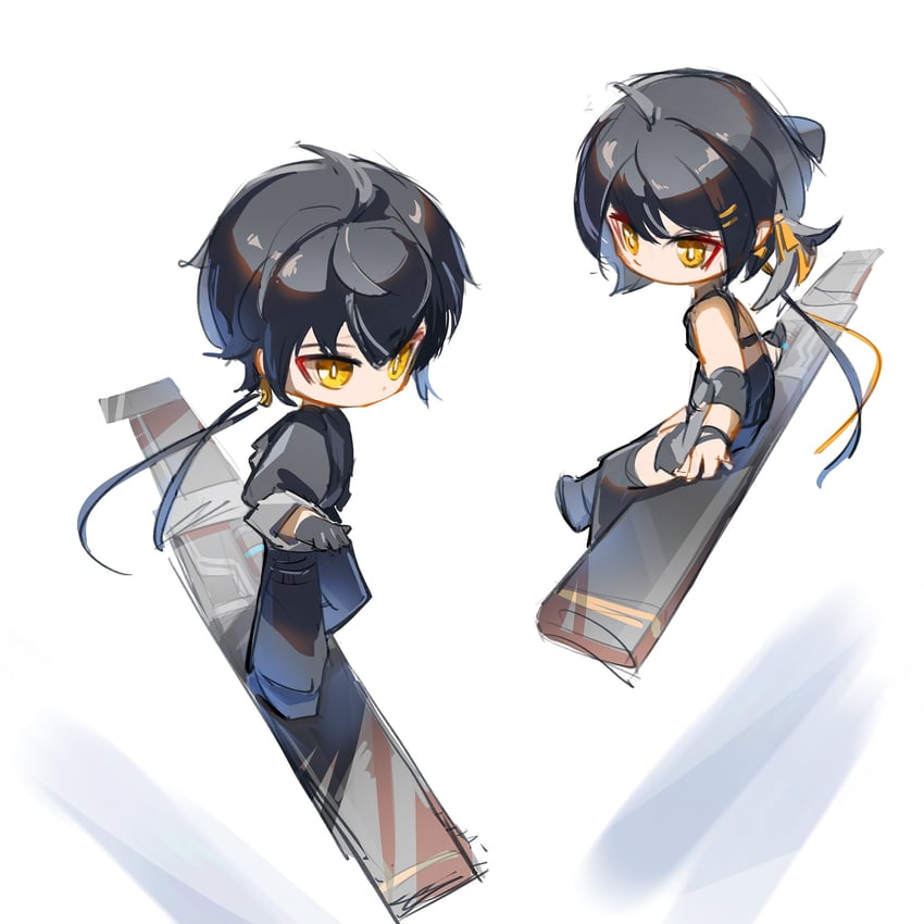 rover, female rover, and male rover (wuthering waves) drawn by huqu_(huqu45712)