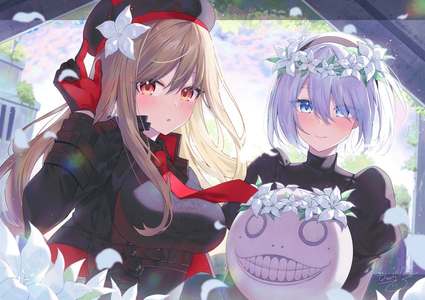 2b, rapi, emil, and ishikawa yui (goddess of victory: nikke and 2 more) drawn by binato_lulu