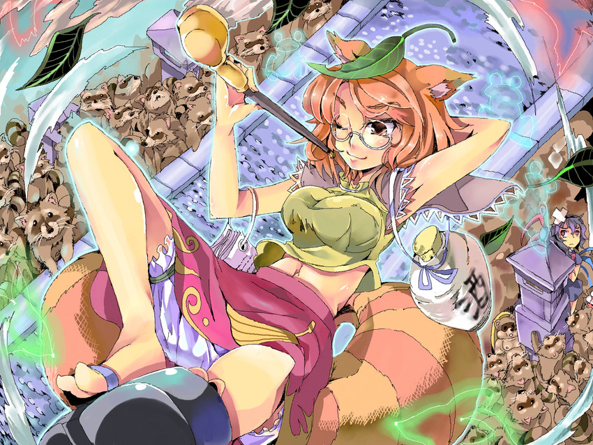 houjuu nue and futatsuiwa mamizou (touhou) drawn by nmknf_(mkn)