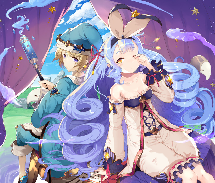 phoebe and morphe (granblue fantasy) drawn by abusoru
