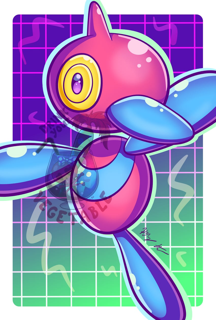 porygon-z (pokemon) drawn by drinkyourvegetable