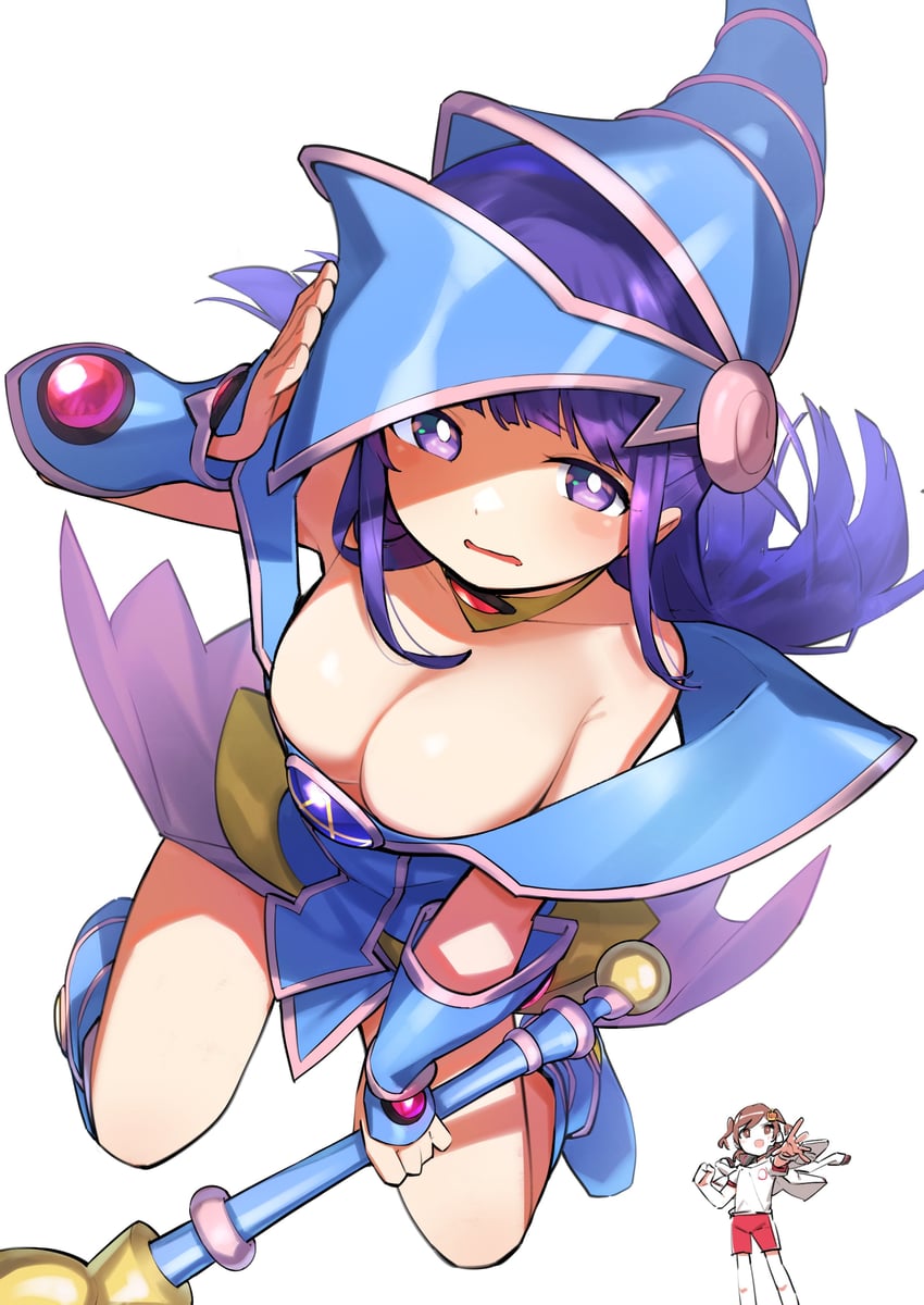 dark magician girl, aijou karen, and tsuyuzaki mahiru (yu-gi-oh! and 1 more) drawn by goe_(g-o-e)