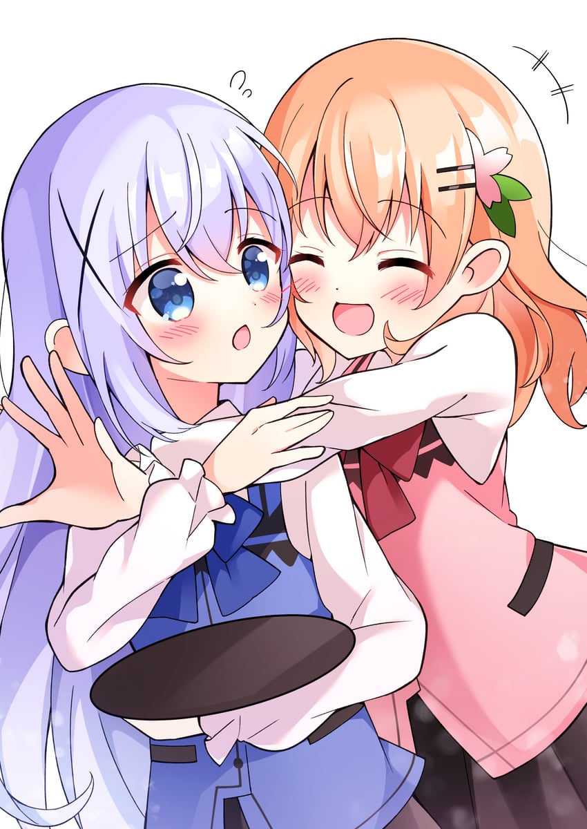 kafuu chino and hoto cocoa (gochuumon wa usagi desu ka?) drawn by mimikkyu_(mimikyunosub)