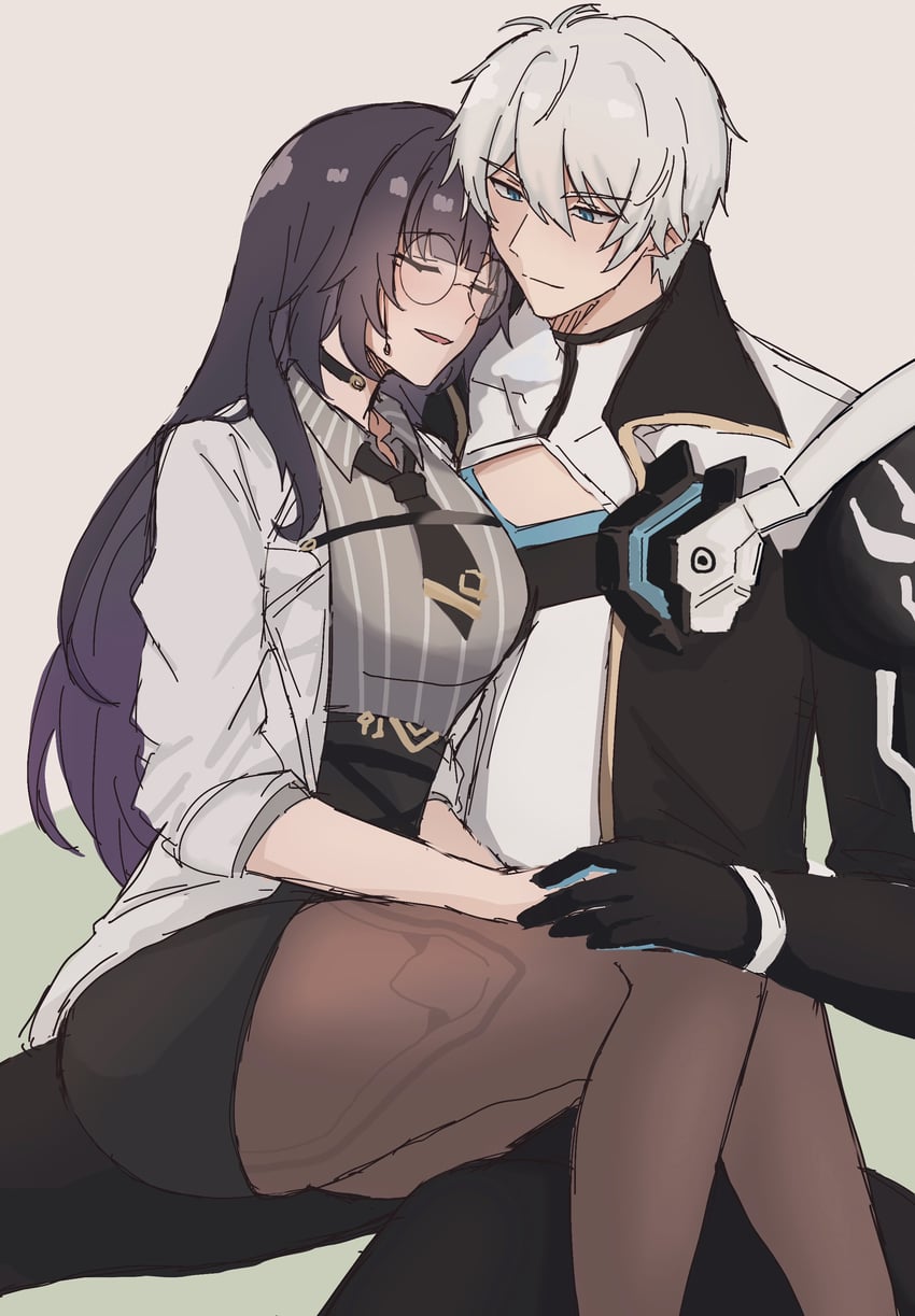 kevin kaslana and mei (honkai and 1 more) drawn by 0310_awawa