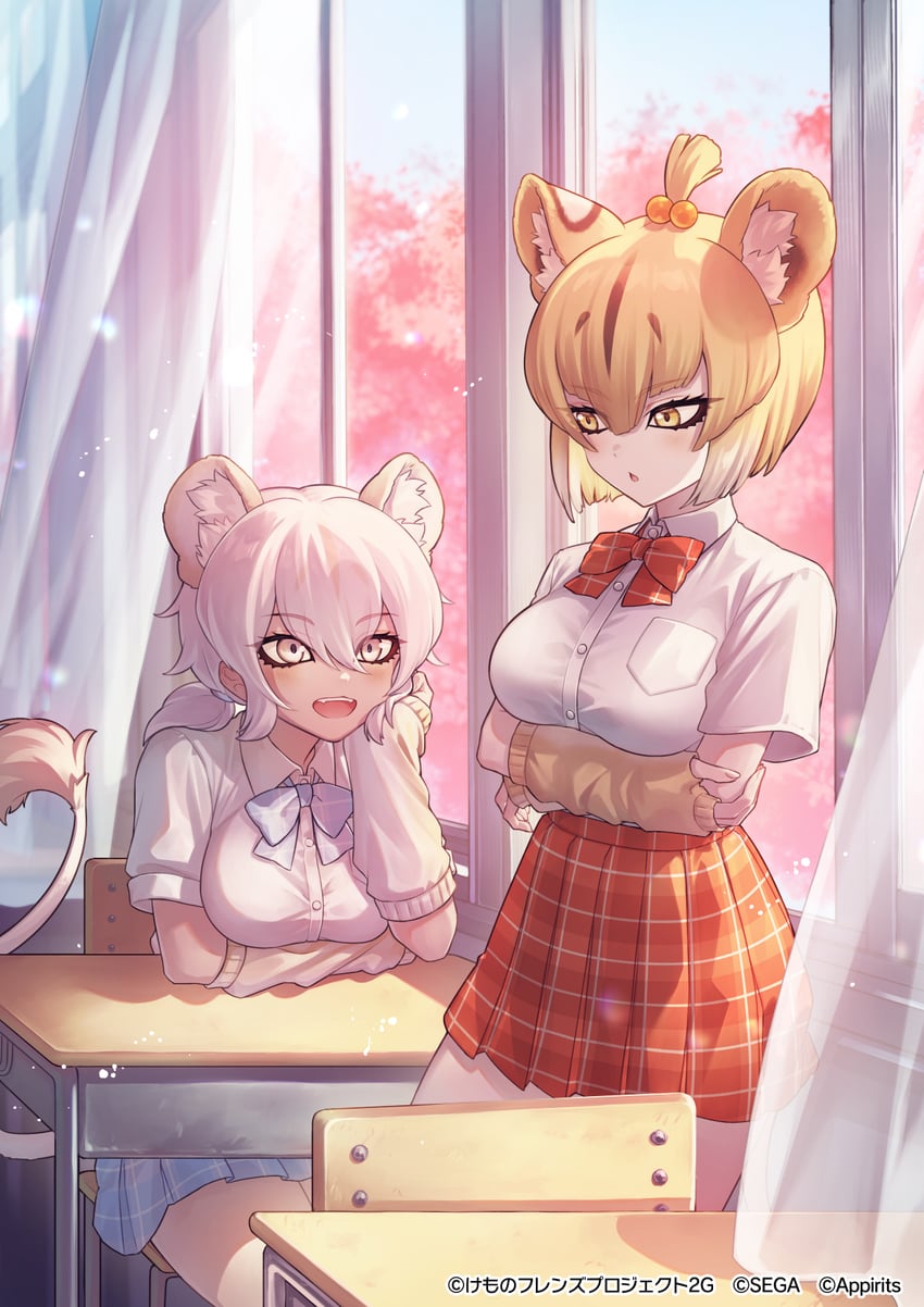 transvaal lion and masai lion (kemono friends and 1 more) drawn by sacanahen