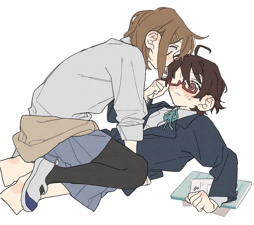 hirasawa yui and manabe nodoka (k-on!) drawn by dayama