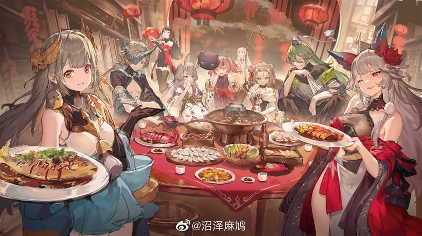 yunei, yingning, arena, plum blossom, lu li, and 4 more (masterwork apocalypse) drawn by koog