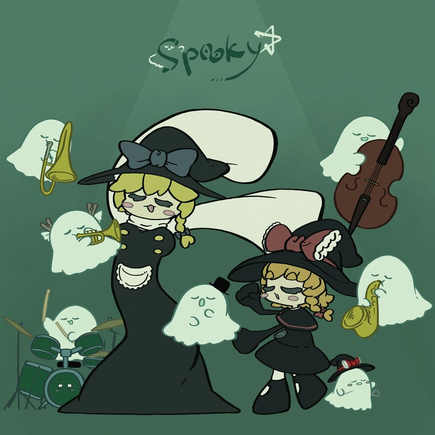 kirisame marisa, meguru, and yuuhi (touhou and 1 more) drawn by muimui_(4242564muimui)