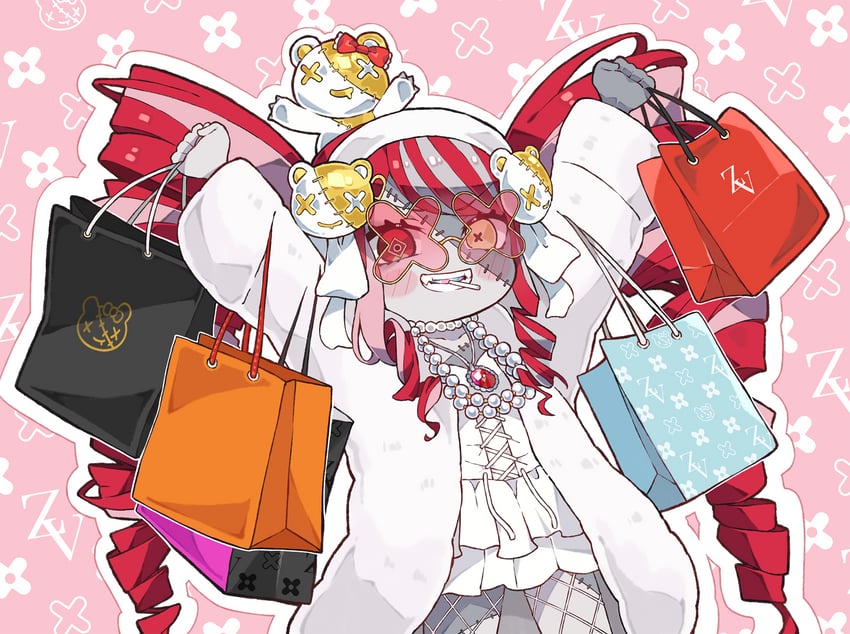 kureiji ollie and udin (hololive and 1 more) drawn by kukie-nyan