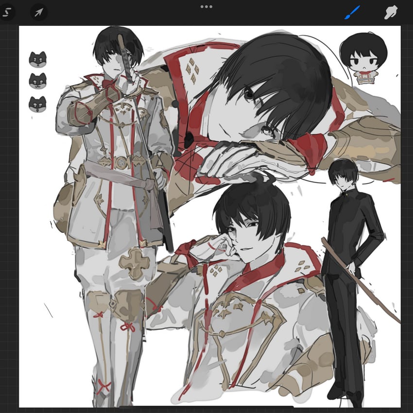 asahi sas brutus (final fantasy and 1 more) drawn by jidappeng