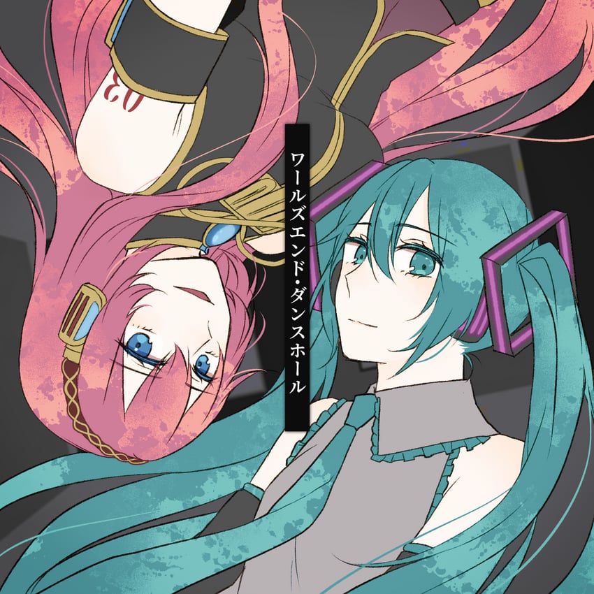 hatsune miku and megurine luka (vocaloid and 1 more) drawn by kogarashi_midori