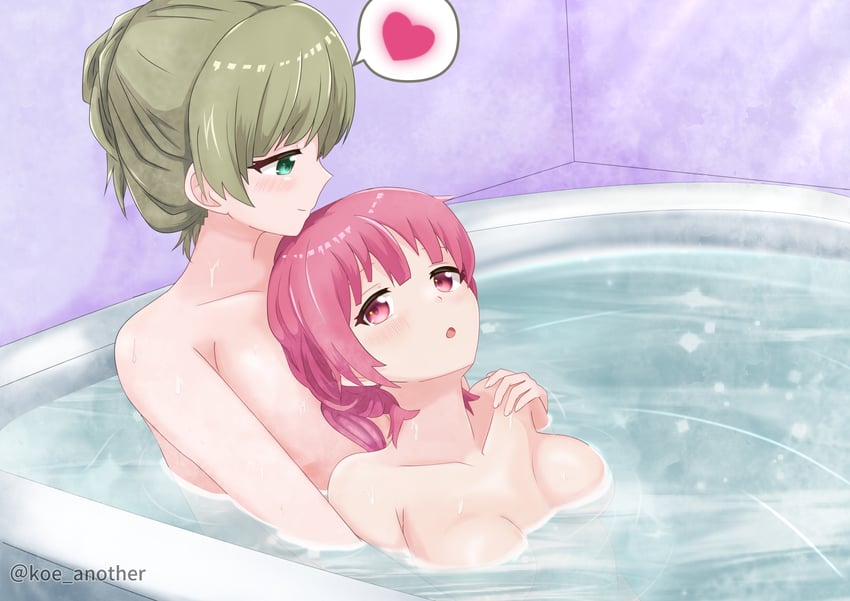 kusumoto asumi and sayaka (asumi-chan wa rezu fuuzoku ni kyoumi ga arimasu!) drawn by koe-paint