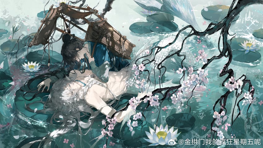 lars rorschach and heroine (lovebrush chronicles) drawn by jin_gongmen_wo_de_fengkuang_xingqiwu