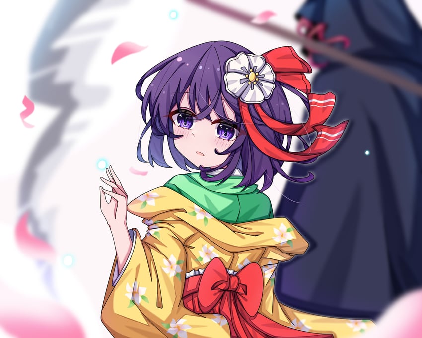onozuka komachi, hieda no akyuu, death, and grim reaper (touhou) drawn by gaosuhuancun