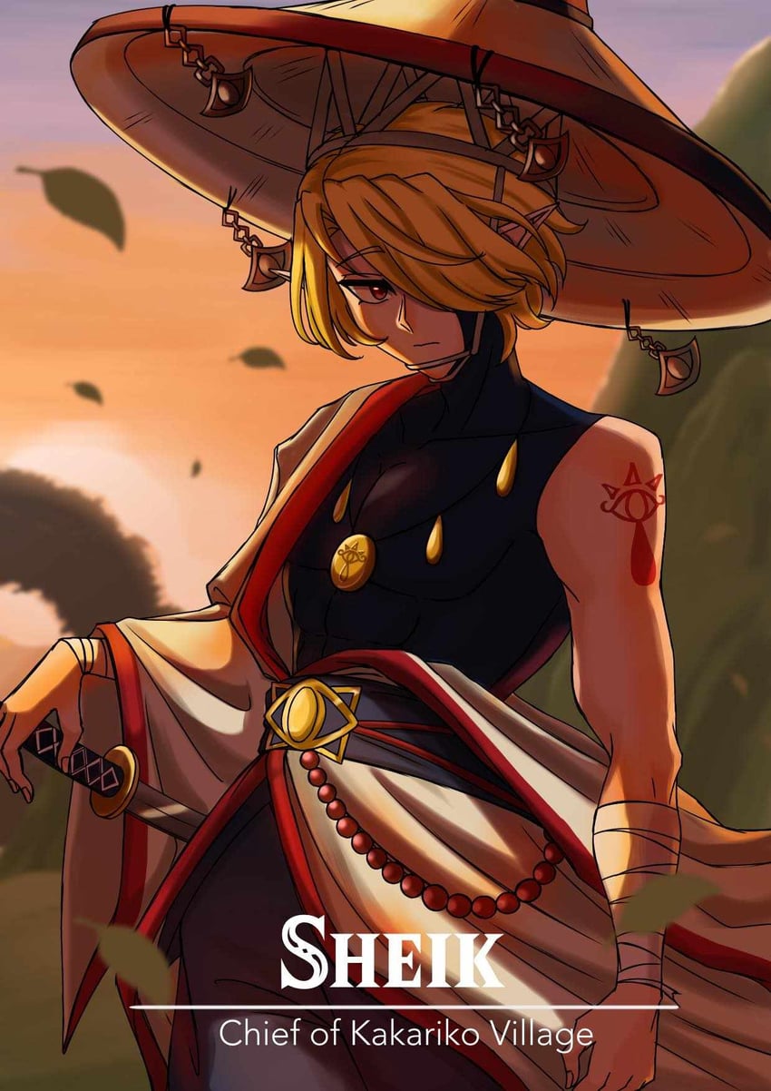 sheik (the legend of zelda and 2 more) drawn by nozomichan26
