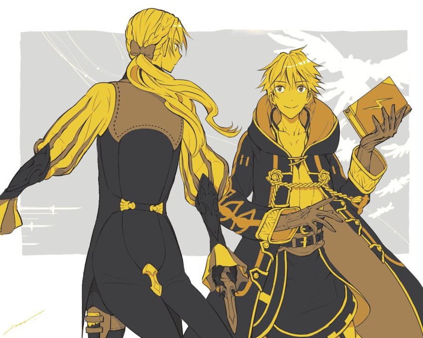 male robin and jakob (fire emblem and 3 more) drawn by amao_miyuki