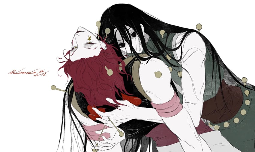 hisoka morow and illumi zoldyck (hunter x hunter) drawn by cooolunati0904