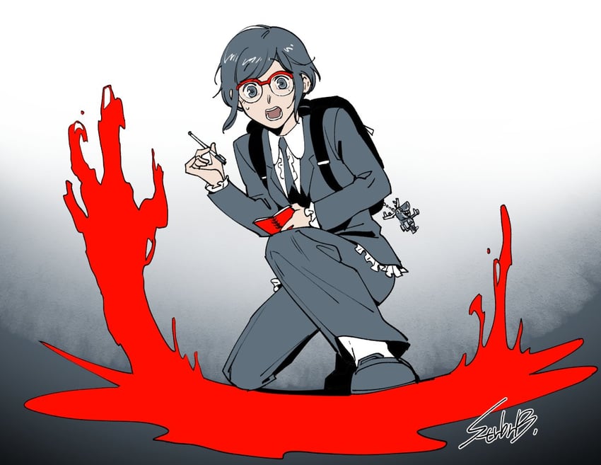 fukurai azami and toshikai-kun (toshi densetsu kaitai center) drawn by ichigo_beeru