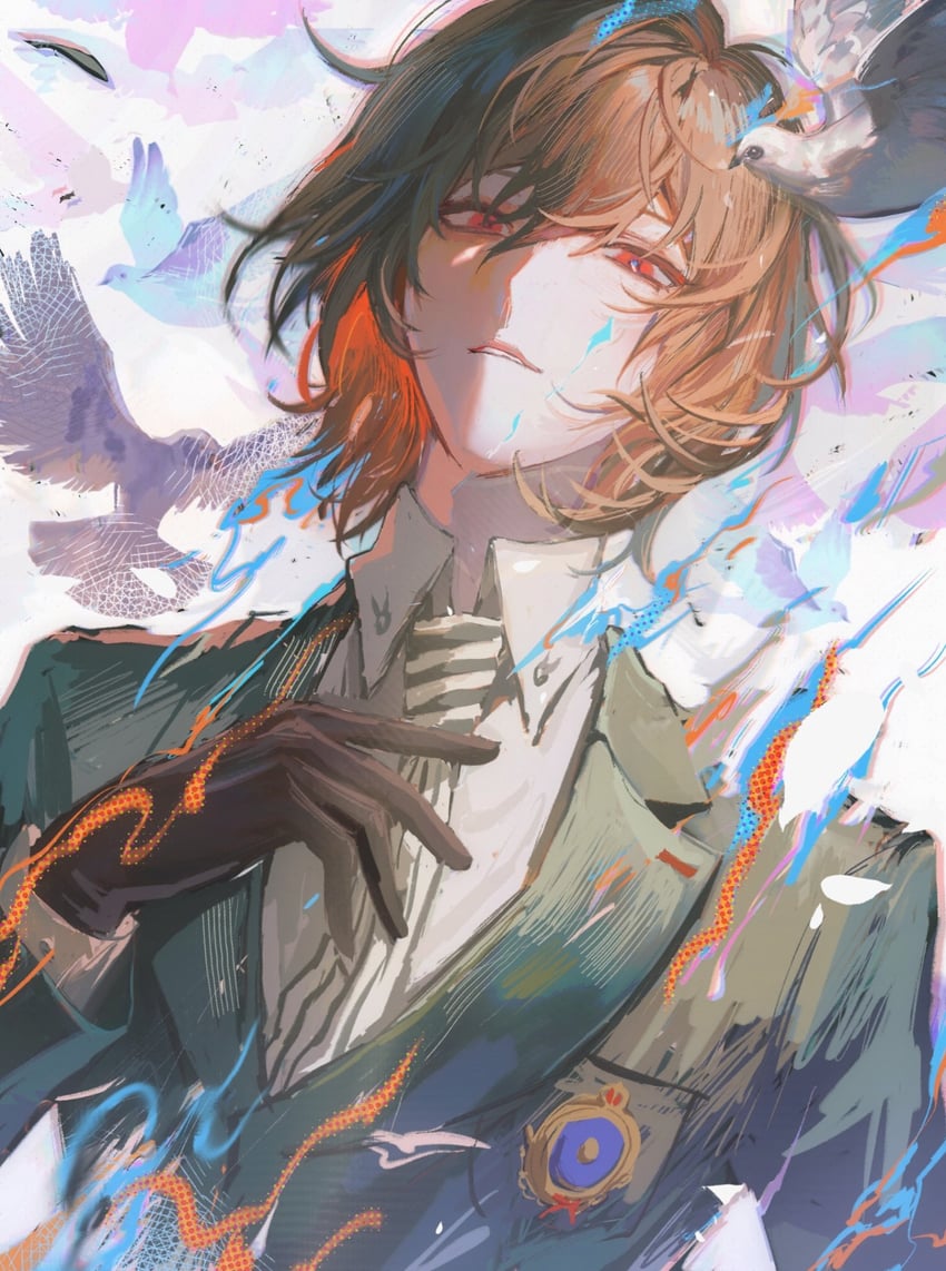 akechi gorou (persona and 1 more) drawn by e666lofter4
