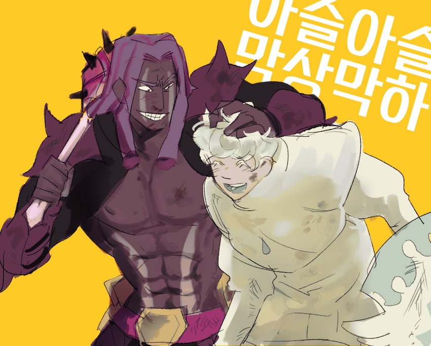milk cookie and purple yam cookie (cookie run and 1 more) drawn by insam
