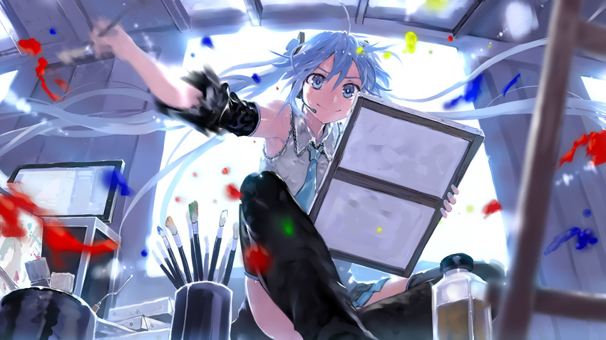hatsune miku (vocaloid) drawn by bob_(biyonbiyon)