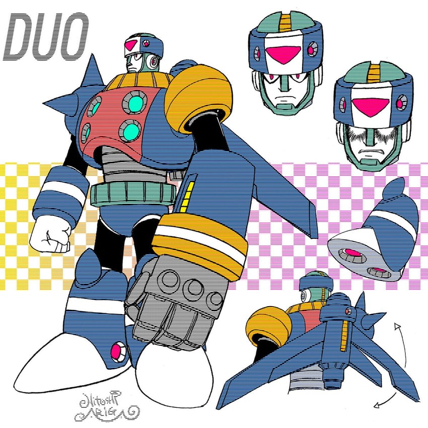 duo (mega man and 2 more) drawn by ariga_hitoshi