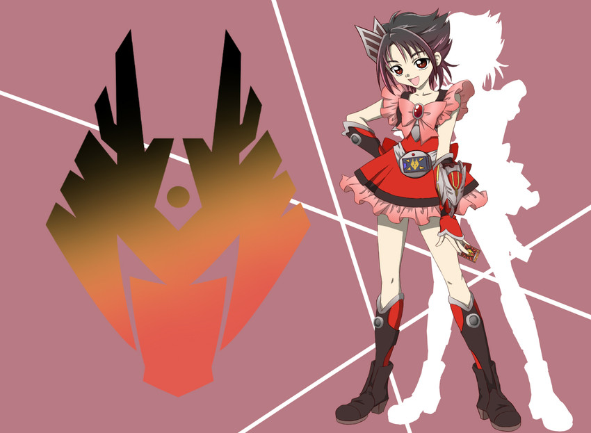 natsuki rin, cure rouge, and kamen rider ryuki (precure and 3 more) drawn by syu-ho2501