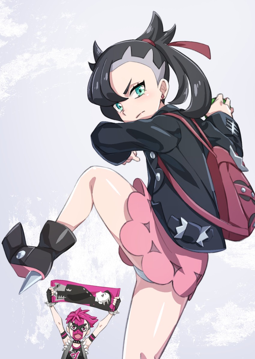 marnie and team yell grunt (pokemon and 1 more) drawn by ajula_wachula