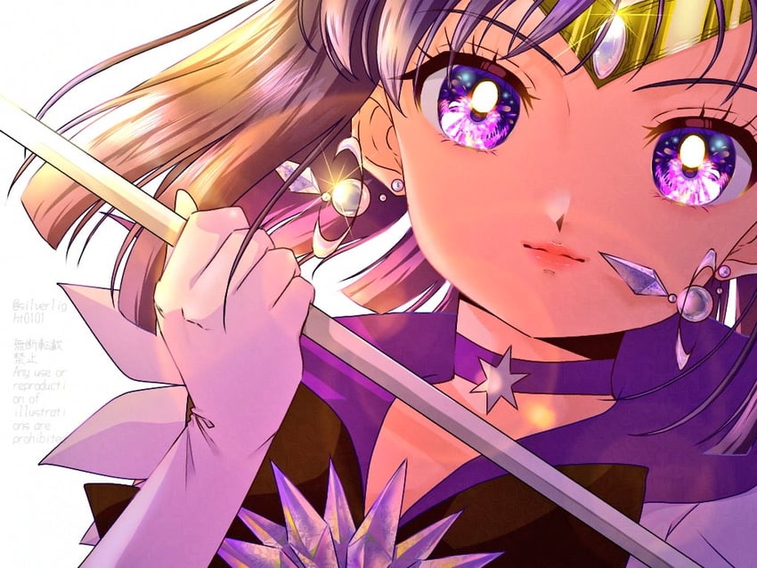 tomoe hotaru and sailor saturn (bishoujo senshi sailor moon) drawn by silverlight0101