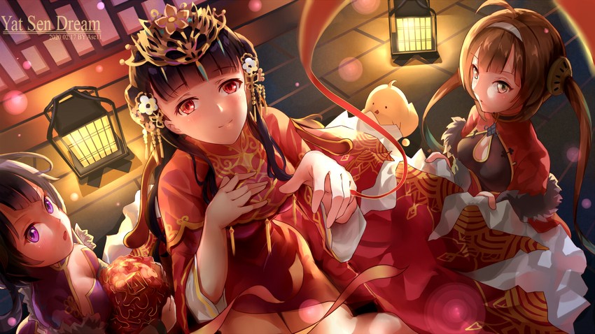 manjuu, ping hai, ning hai, and yat sen (azur lane) drawn by asc11